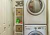 Laundry-
Located off the dining area is a laundry closet with front load washer and dryer.