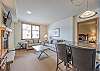Dining Area-
Seating for 4 guests around the counter height table. 