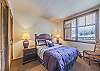 Master Bedroom-
King size bed, mountain views, closet space, and flat screen TV.