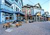 Exterior-
Outdoor seating available at many establishments.