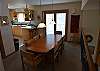 The dining room area is large and overlooks the living room. The kitchen comes fully equipped. 