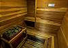 Find full relaxation in the wooden, private sauna. 