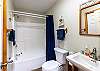 Full bathroom located on the main level with shower/tub combo 