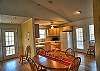 Dining room looking into kitchen 