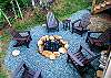 Firepit with seating for 6. 