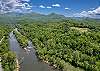 Tuckasegee river across from cabin. 