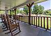 Front porch with view of mountains. 