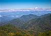 Mountain view from cabin. 