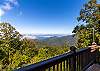 View of mountains from the deck. 