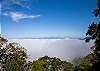 View of the smoky mountains when there is a lot of condensation