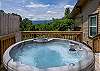 Hot tub with Mountain View