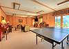 Game room with ping pong table. 