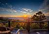 Gorgeous mountain view from cabin.