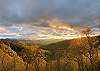 Gorgeous mountain view from cabin.