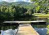Photo of the accessible lake dock for Whippoorwill Lake cabin.