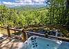 View of Hot Tub and Fire Pit 