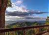 View of mountains from upper deck