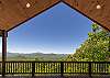 Covered upper deck with stunning panoramic views of the Great Smoky Mountains. 