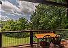 Enjoy eating outside with the outdoor dining area. 