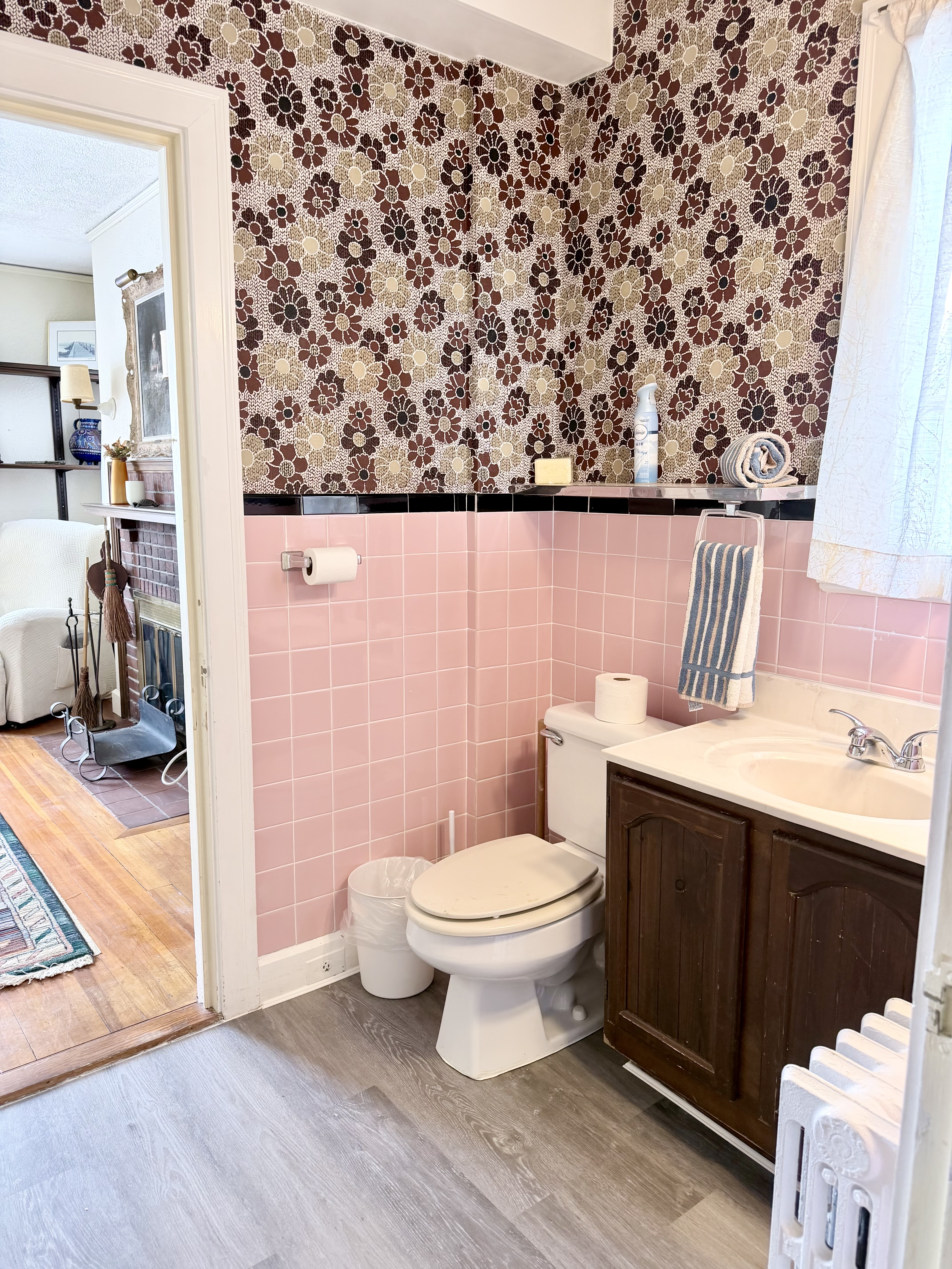 Half Bathroom with washer/dryer downstairs