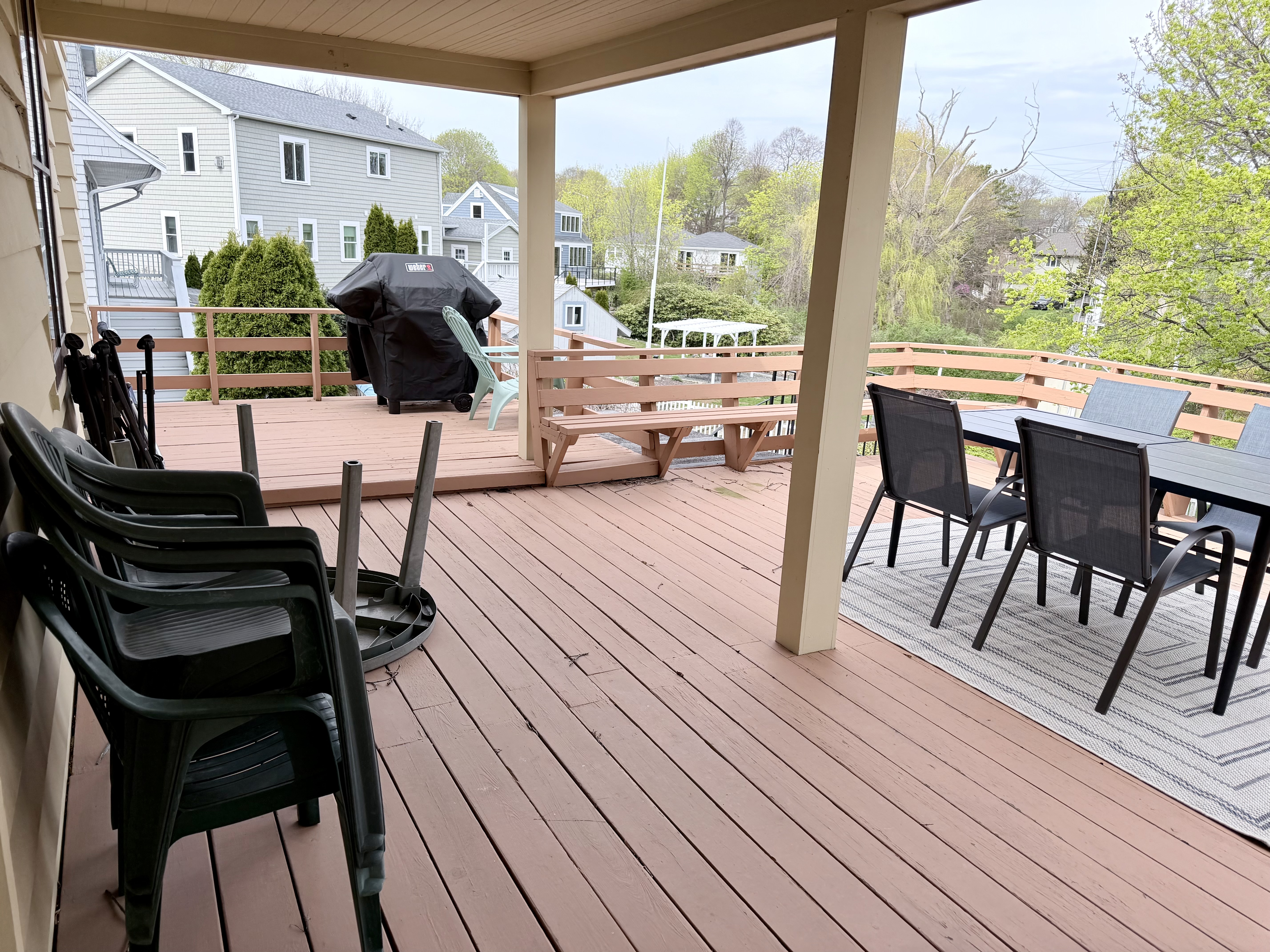 Patio with gas grill located out the dinning room area