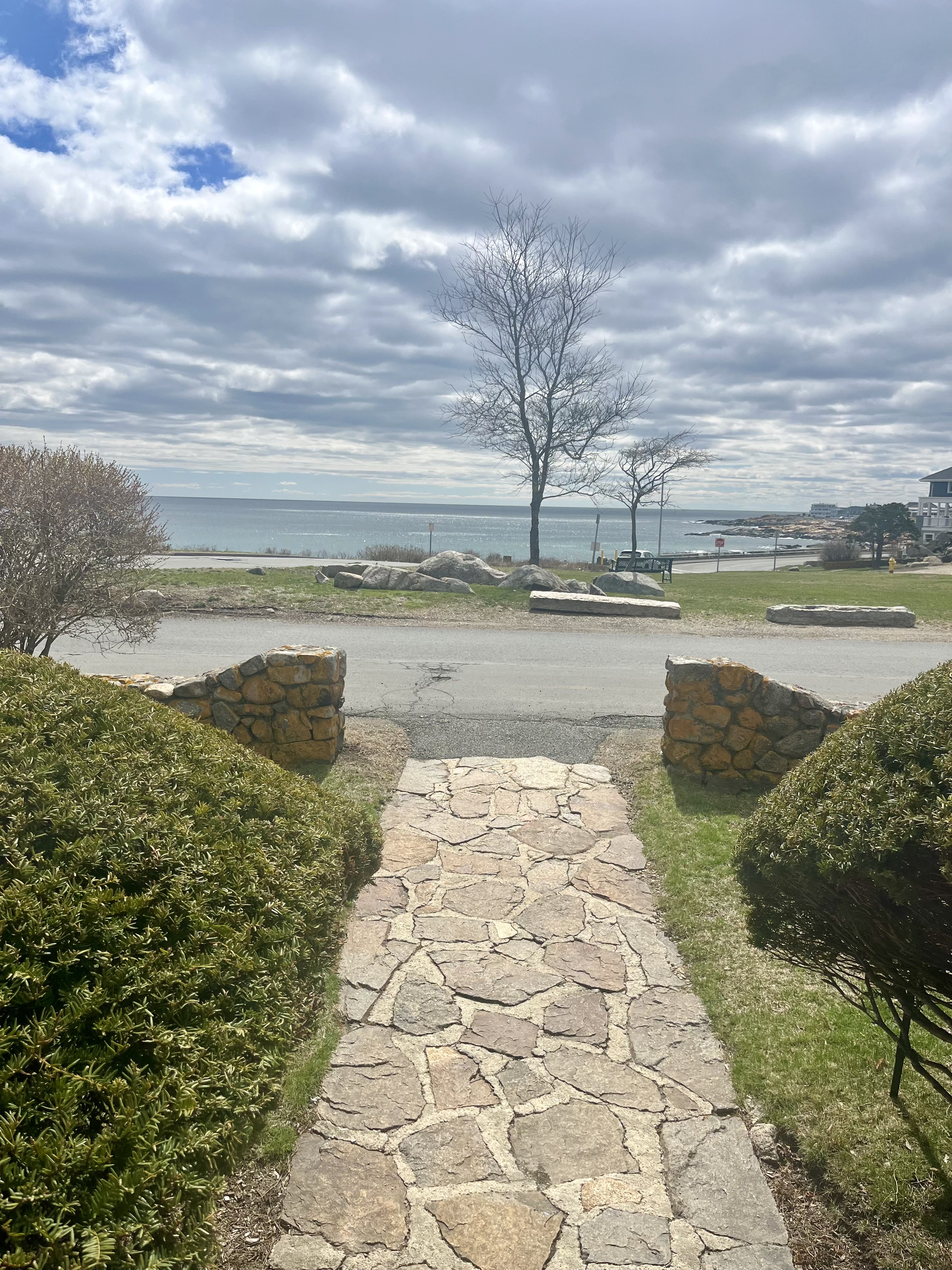 Walkway to the Main level Door with Atlantic Ocean View