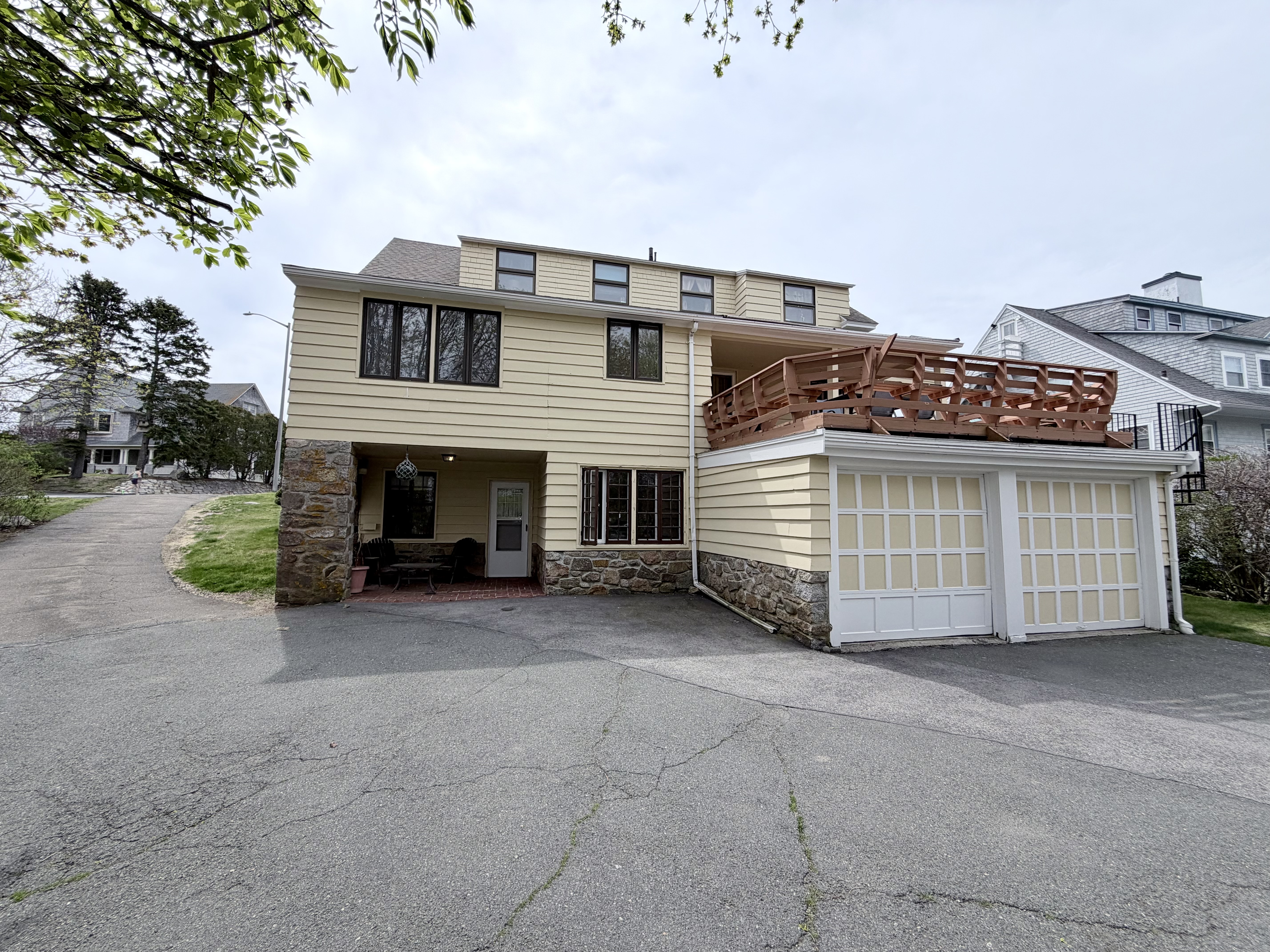 Drive way to parking and Main level parking