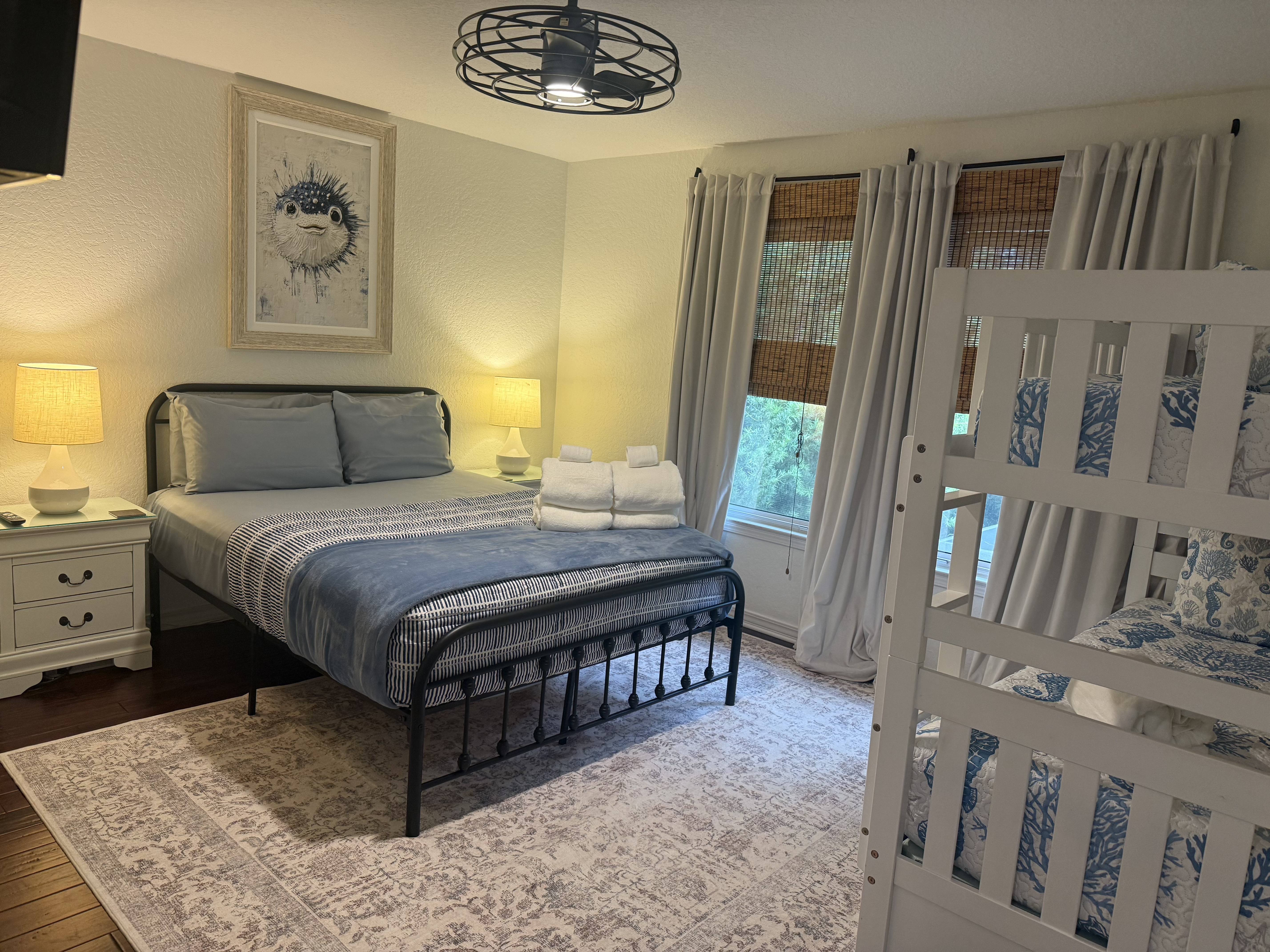 Bedroom with bunks that sleep 5
