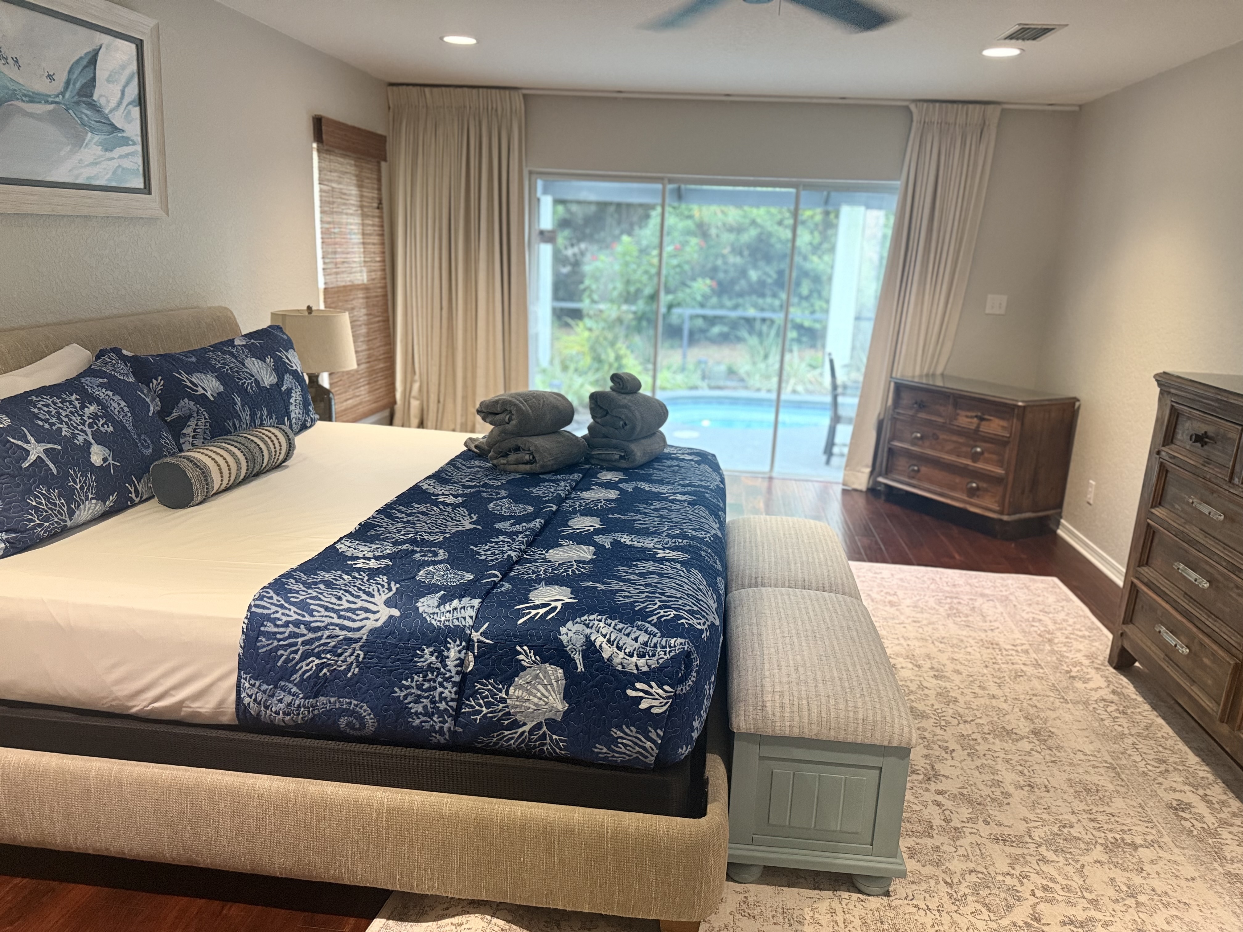 Master bedroom first floor with private en suite bathroom